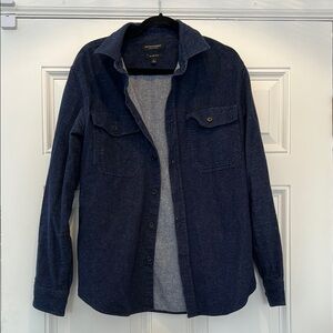 Men's Banana Republic Luxe Flannel Navy Slim Fit